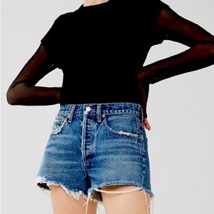 AGOLDE Parker Vintage Cut-Off Short in Rock Steady